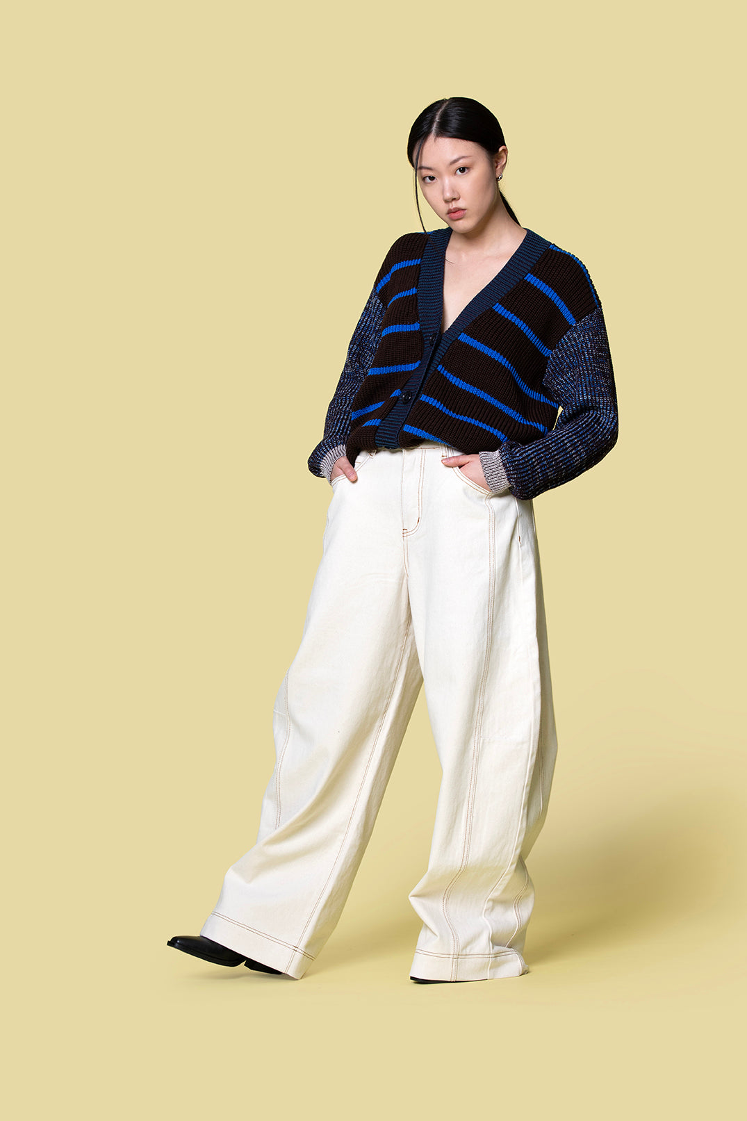FLORIS vest fijne merino wol