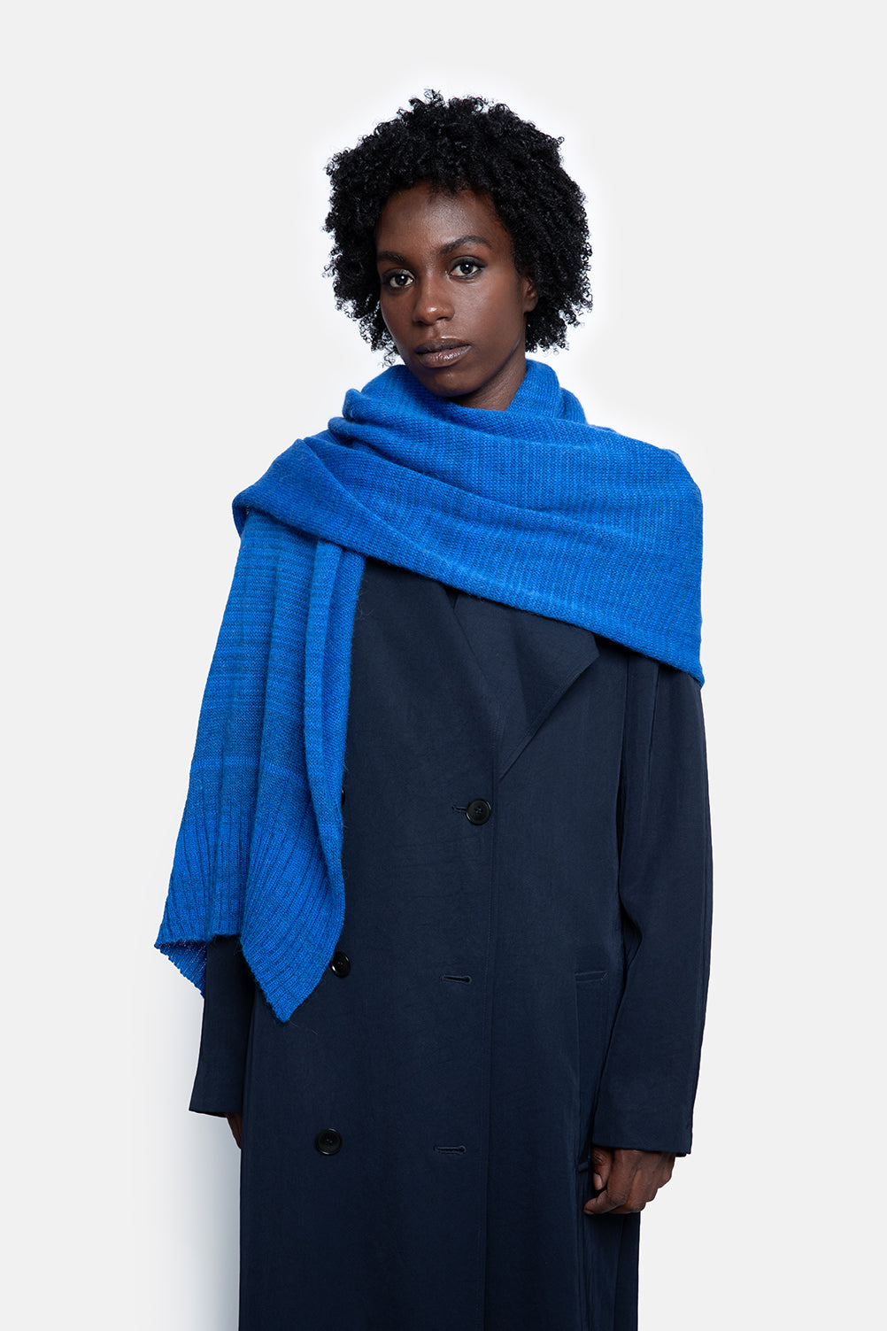 TOOS sjaal blauwe alpaca