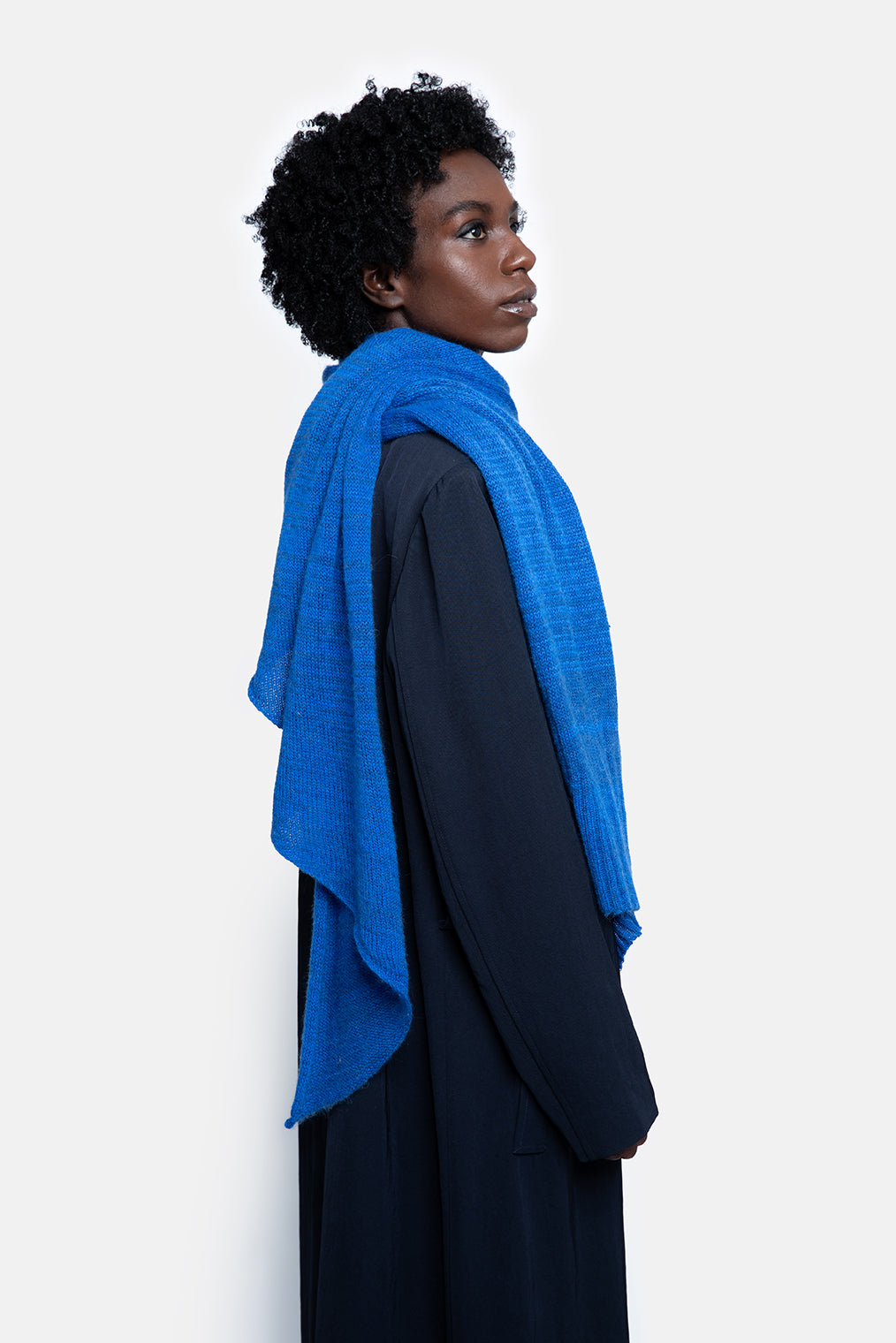 TOOS sjaal blauwe alpaca