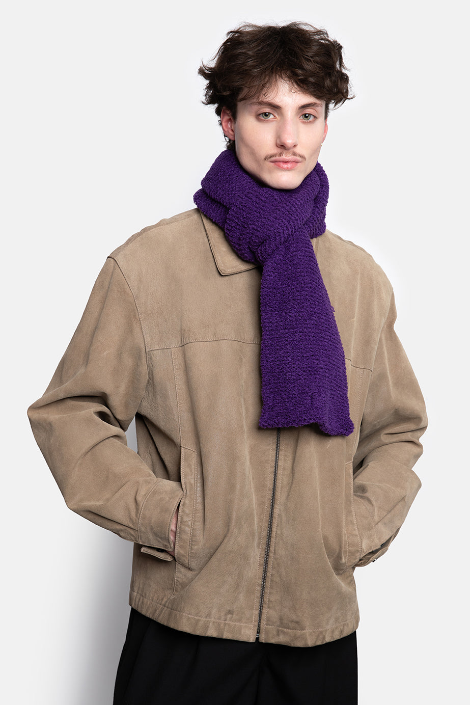 Leo sjaal paarse bouclé