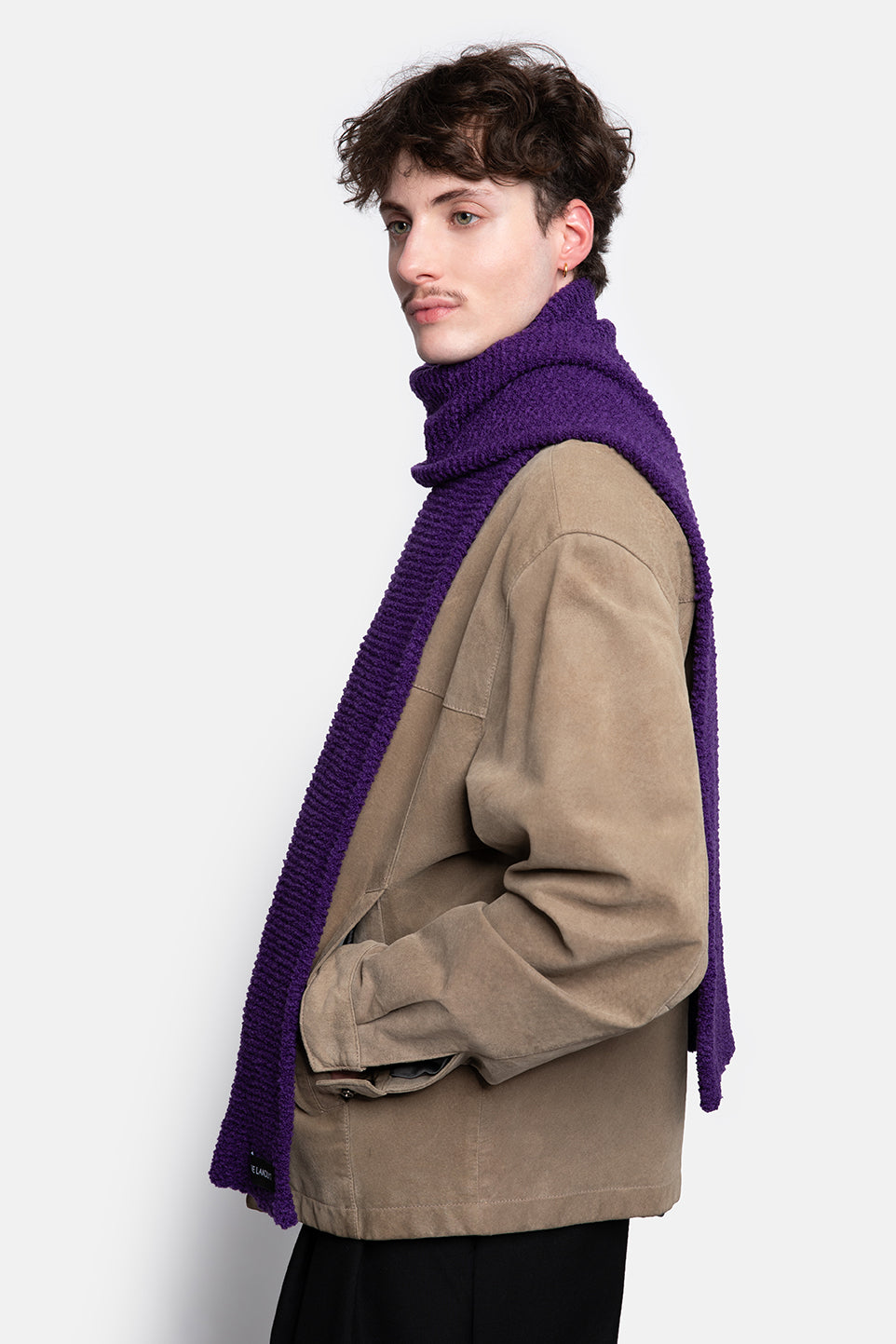 Leo sjaal paarse bouclé