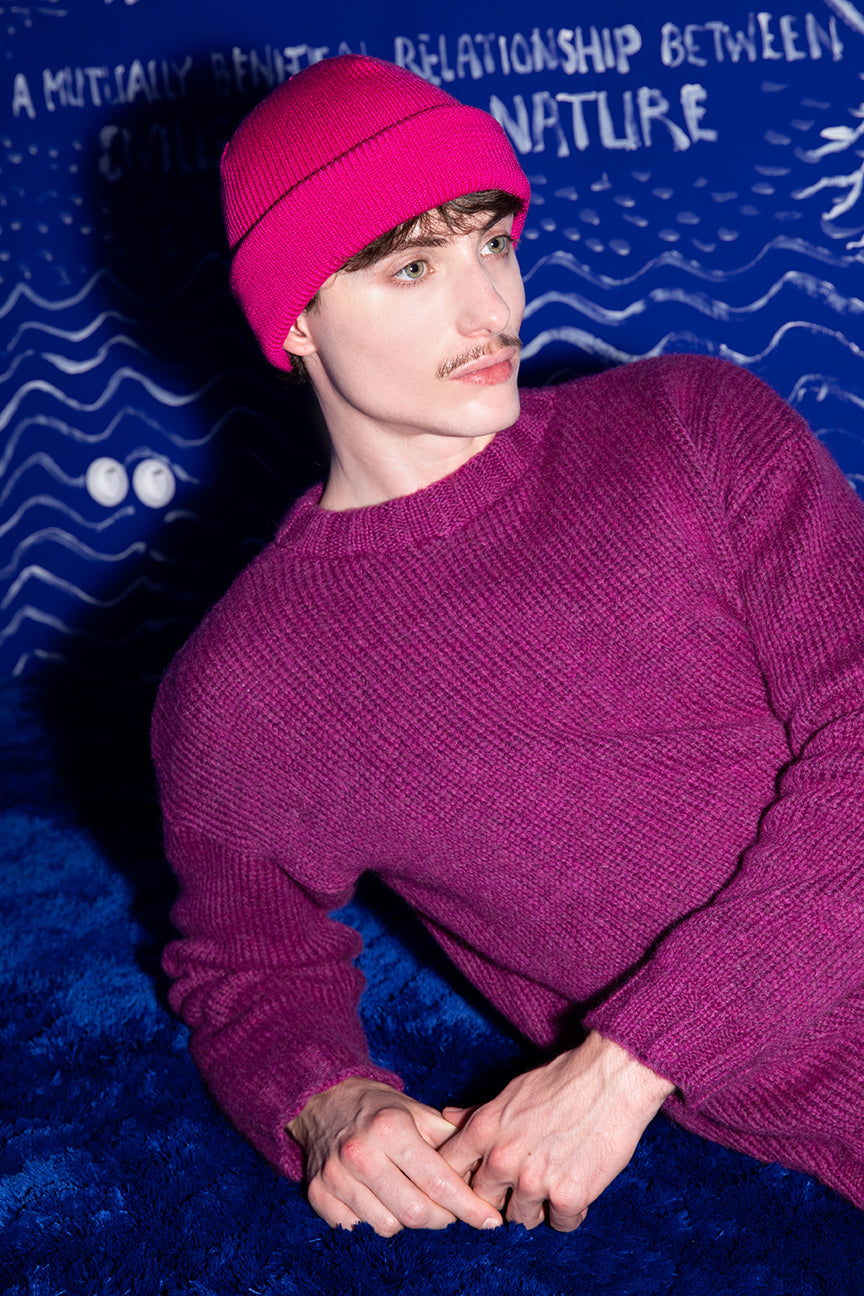 MUTS fuchsia fijne merino wol