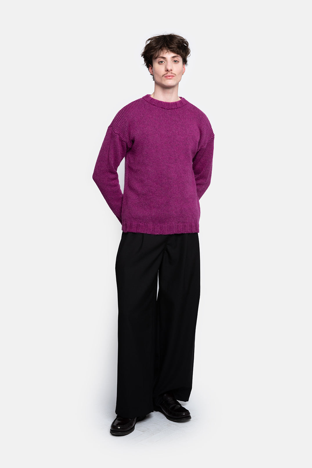 ROELAND trui fuchsia alpaca