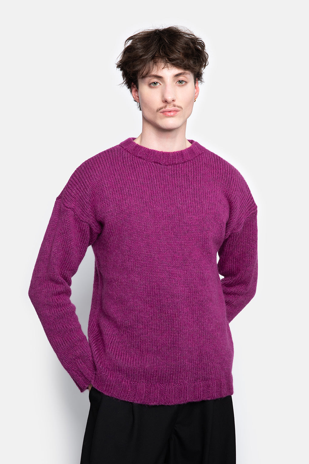 ROELAND trui fuchsia alpaca
