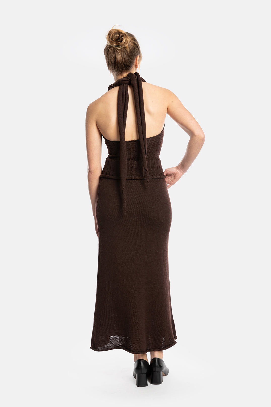 ROXANNE rok bruine katoen en merino