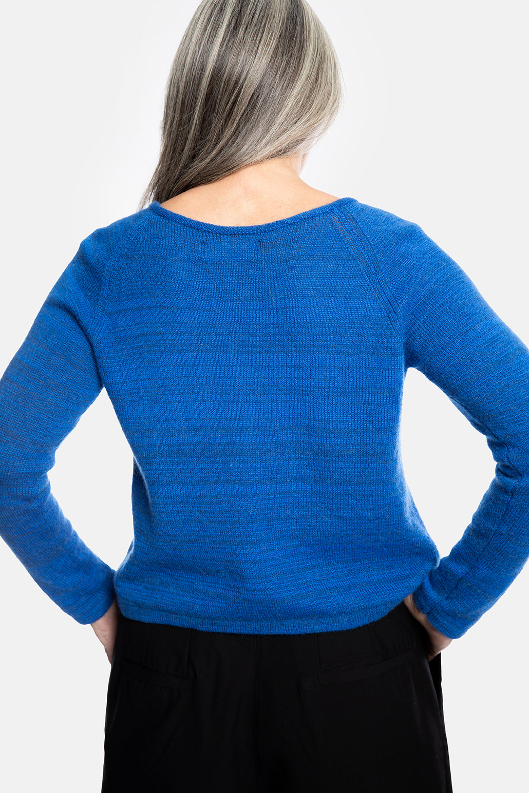 KATRIEN vest blauwe baby alpaca