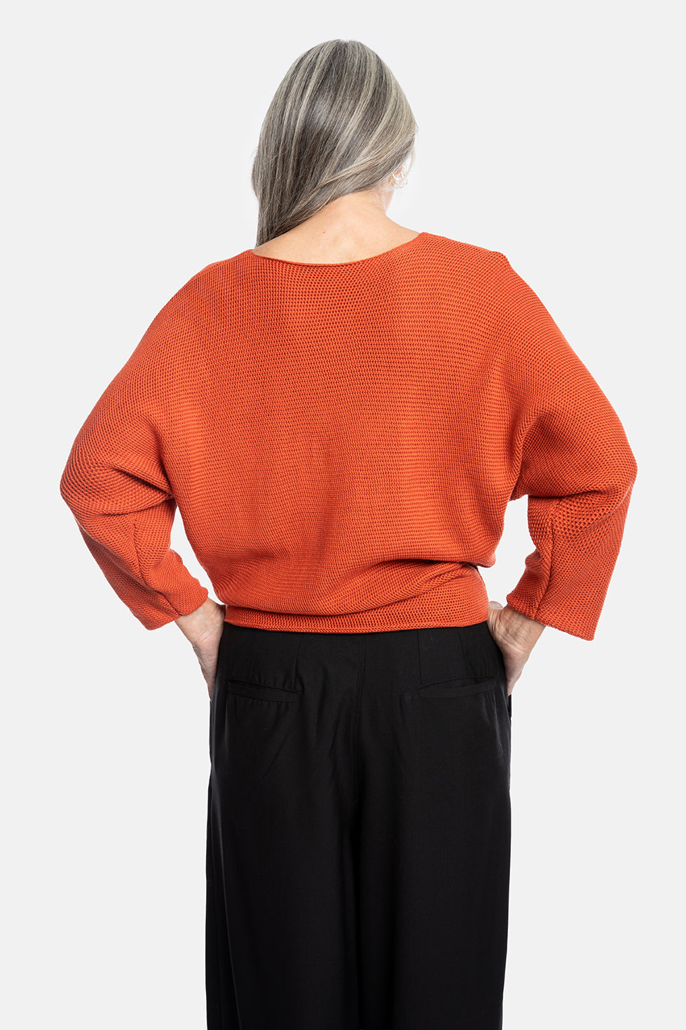 MELINA trui oranje katoen en kasjmier