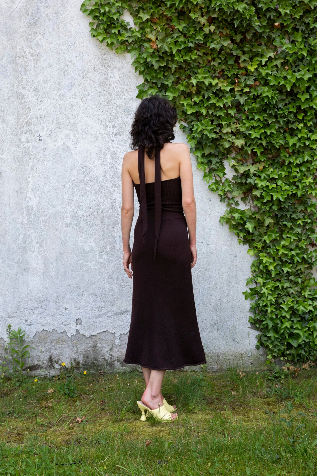 ROXANNE rok bruine katoen en merino